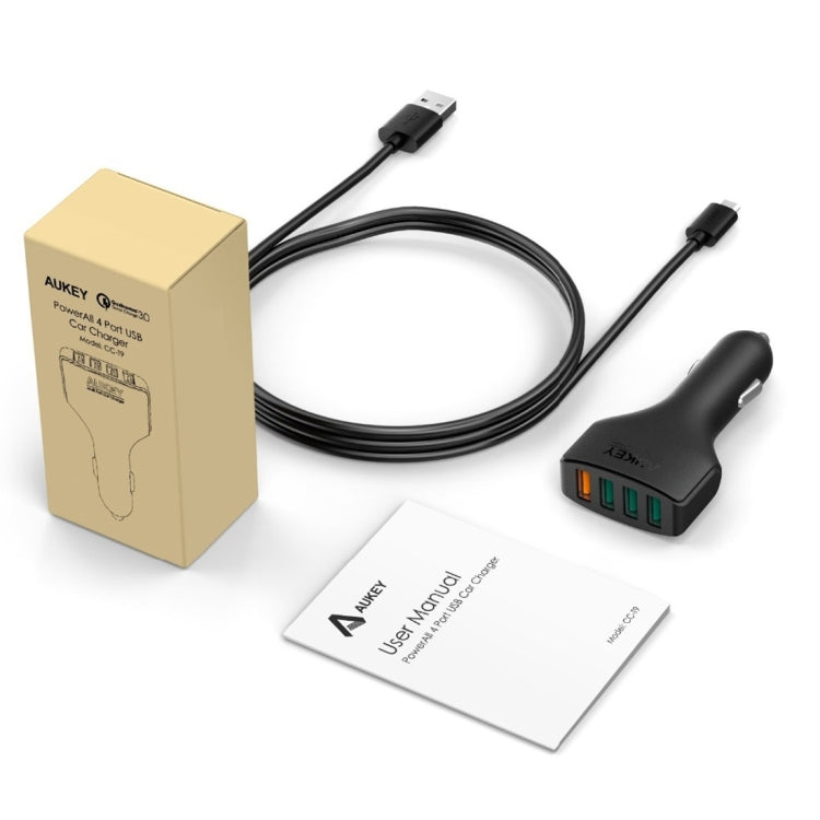 AUKEY CC-T9 4 Ports Quick Charge 3.0 USB Car Charger for Smartphones and Tablets