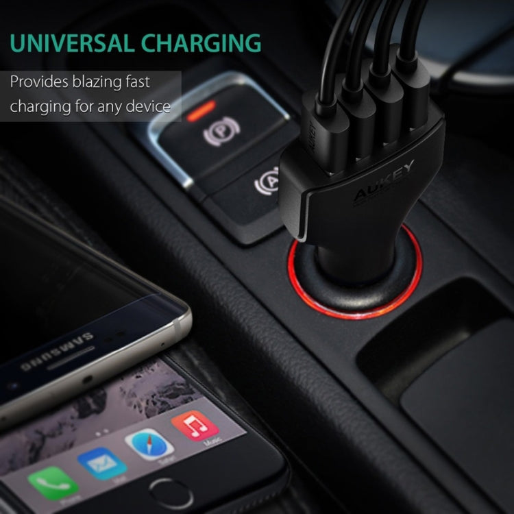 AUKEY CC-T9 4 Ports Quick Charge 3.0 USB Car Charger for Smartphones and Tablets
