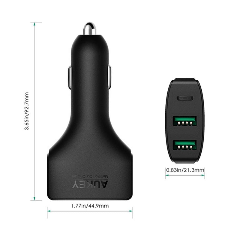 AUKEY CC-Y3 3 Ports Quick Charge 3.0 USB Car Charger for Smartphones and Tablets