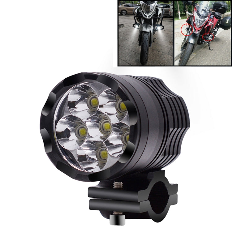 DC12V-85V 4000LM 6000K 30W IP67 6 LED Lamp Beads Motorcycle Aluminum Alloy LED Headlight Lamps, Constantly Bright