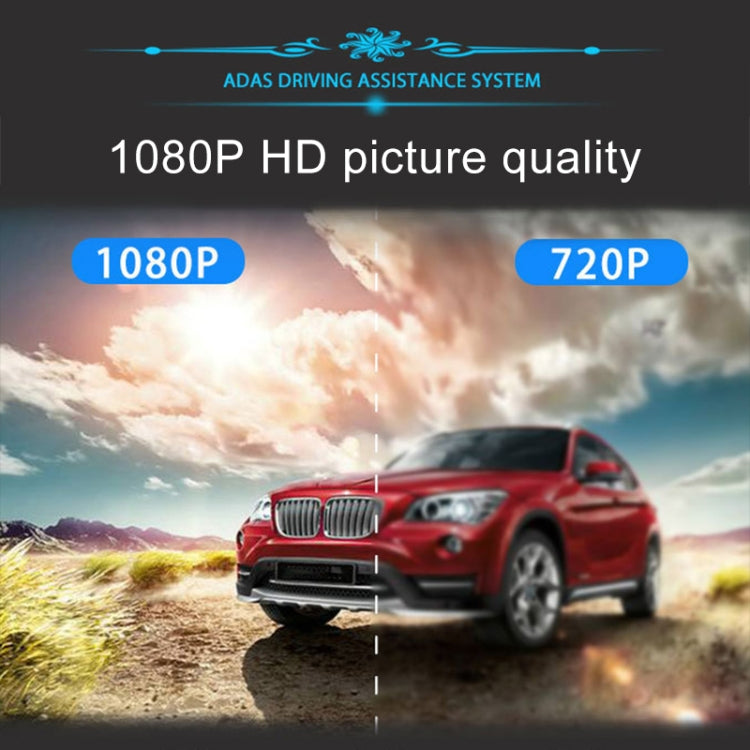 K950 360 Degree 10 inch 1080P Multi-functional Smart Car ADAS Dual Lens Video Record Camera Support TF Card / Motion Detection