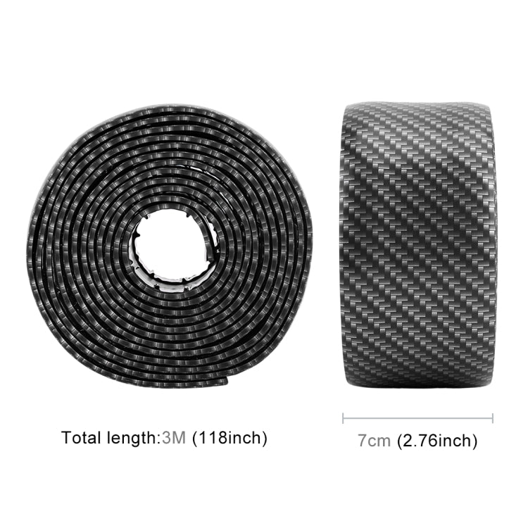 Universal Car Door Threshold Decoration Strip Decorative Sticker, Size : 7CM x 3M(Black)