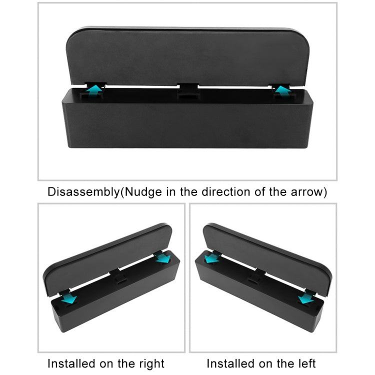 Universal Car Multi-functional Charger Console Side Pocket Seat Gap Side Storage Box, with 2 USB Ports