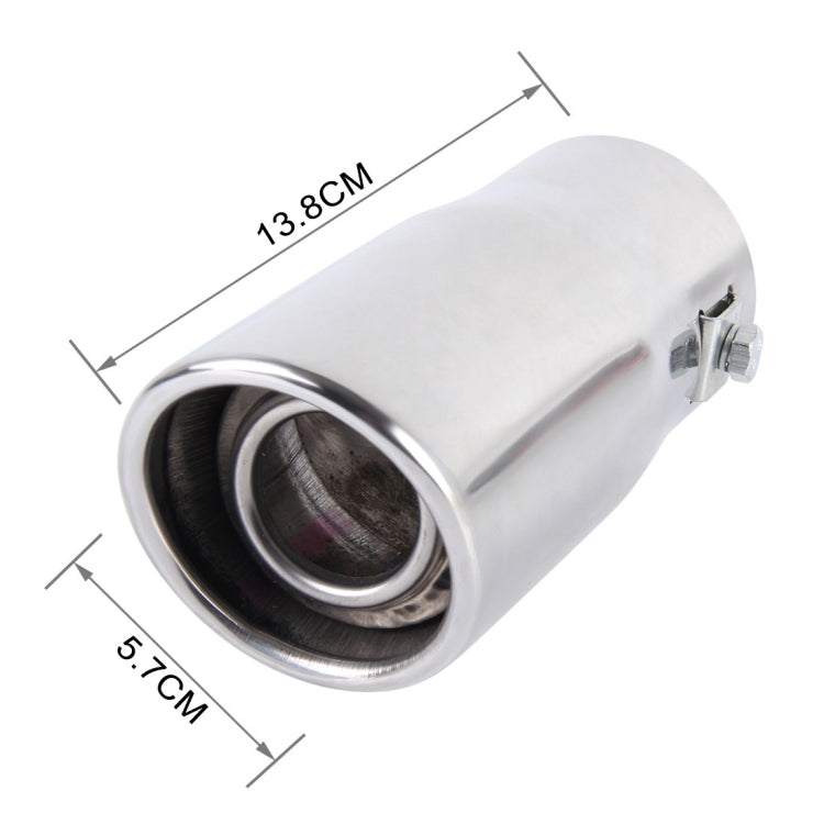 6029 Car Automobile Exhaust Pipe Muffler Modification Stainless Steel Tail Pipes (Inner Diameter 55mm)