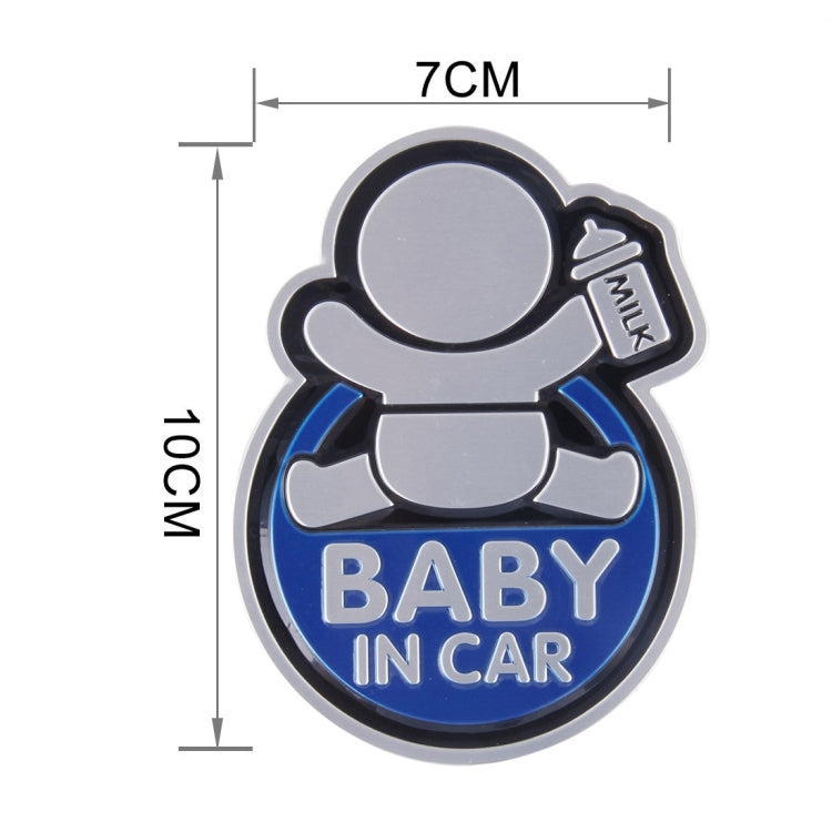 Baby in Car Happy Drinking Milk Infant Adoreable Style Car Free Sticker