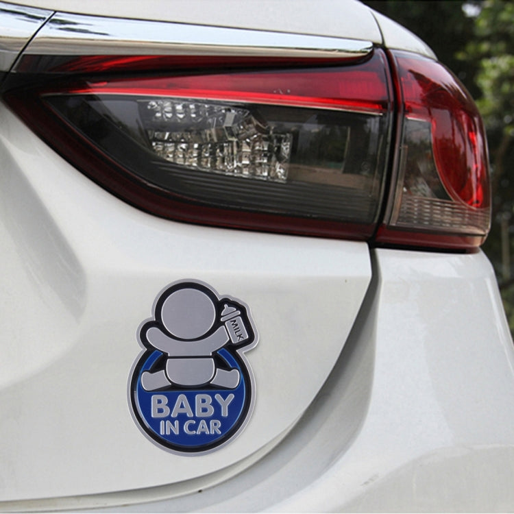 Baby in Car Happy Drinking Milk Infant Adoreable Style Car Free Sticker