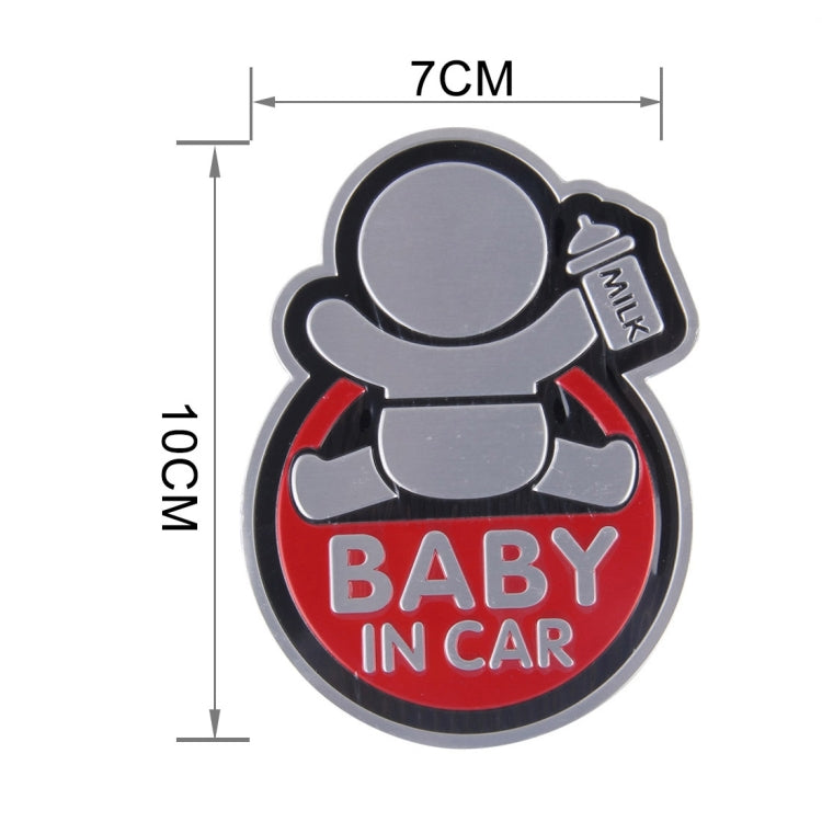 Baby in Car Happy Drinking Milk Infant Adoreable Style Car Free Sticker