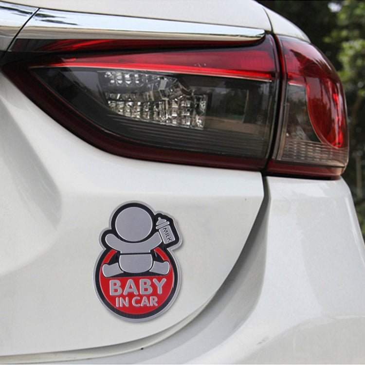 Baby in Car Happy Drinking Milk Infant Adoreable Style Car Free Sticker