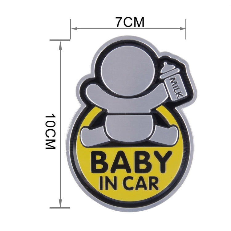 Baby in Car Happy Drinking Milk Infant Adoreable Style Car Free Sticker