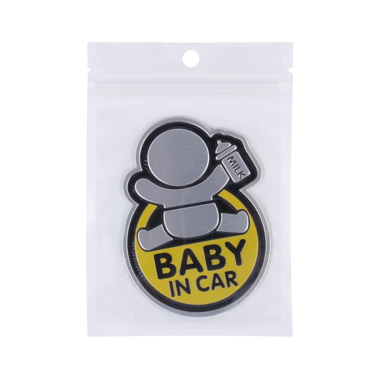 Baby in Car Happy Drinking Milk Infant Adoreable Style Car Free Sticker