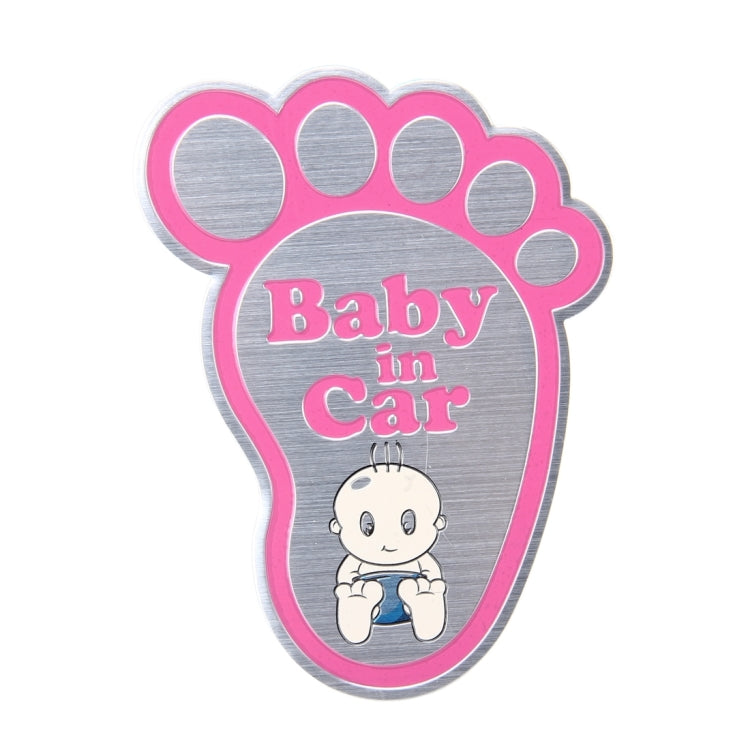 Baby in Car Happy Feet Shape Adoreable Style Car Free Sticker