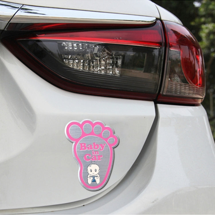 Baby in Car Happy Feet Shape Adoreable Style Car Free Sticker