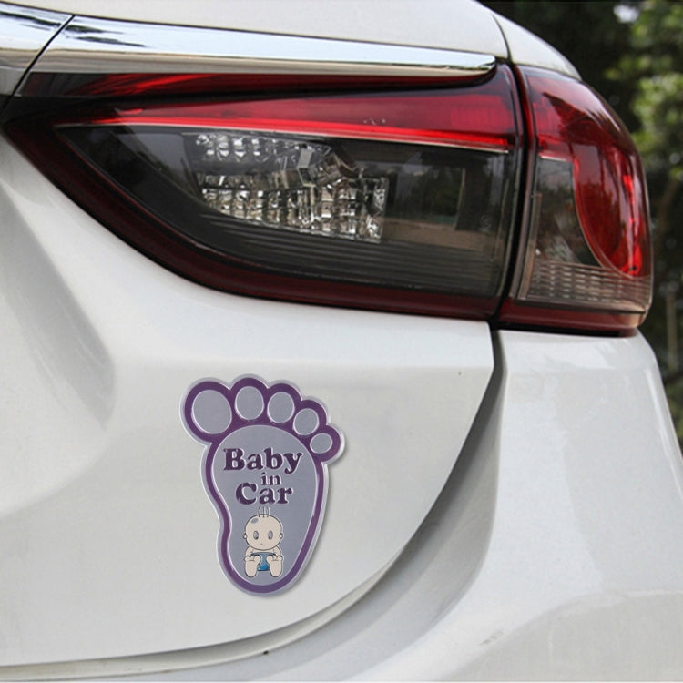 Baby in Car Happy Feet Shape Adoreable Style Car Free Sticker