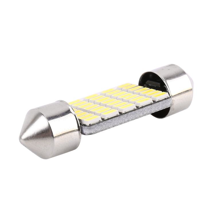 2 PCS 36mm DC12V / 1.2W / 6000K / 80LM 33LEDs SMD-3014 Car License Plate Light / Dome Light, with Decoder