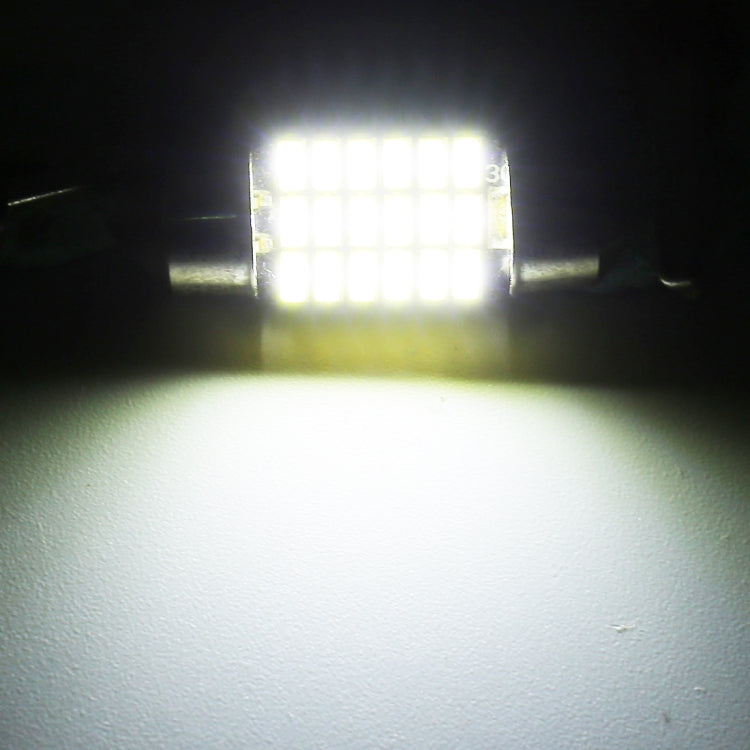 2 PCS 31mm DC12V / 1.5W / 6000K / 100LM 18LEDs SMD-3014 Car License Plate Light / Dome Light