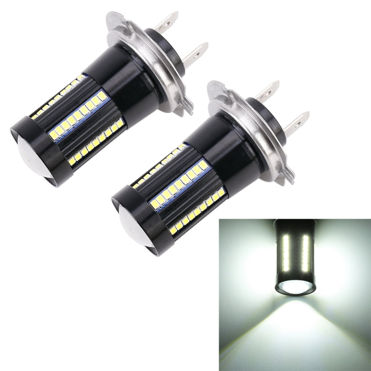 2 PCS H7 DC9-16V / 8.2W / 6000K / 655LM Car Auto Fog Light 66LEDs SMD-2016 Lamps