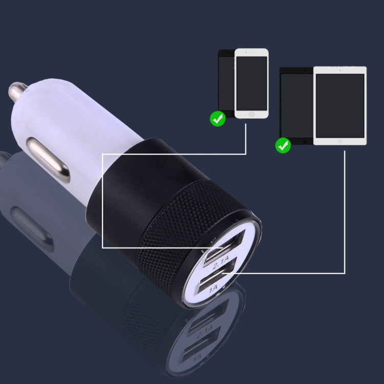 5V 2.1A/1A 2-Ports USB Universal Car Charger, For iPhone, iPad, Samsung, HTC, Sony, LG, Huawei, Lenovo, and other Smartphones or Tablet
