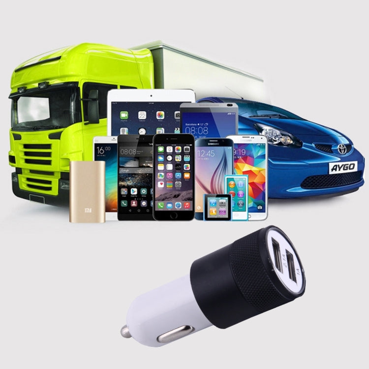 5V 2.1A/1A 2-Ports USB Universal Car Charger, For iPhone, iPad, Samsung, HTC, Sony, LG, Huawei, Lenovo, and other Smartphones or Tablet