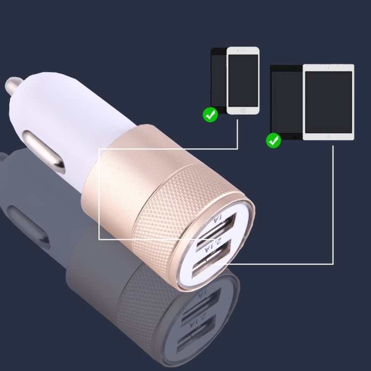 5V 2.1A/1A 2-Ports USB Universal Car Charger, For iPhone, iPad, Samsung, HTC, Sony, LG, Huawei, Lenovo, and other Smartphones or Tablet
