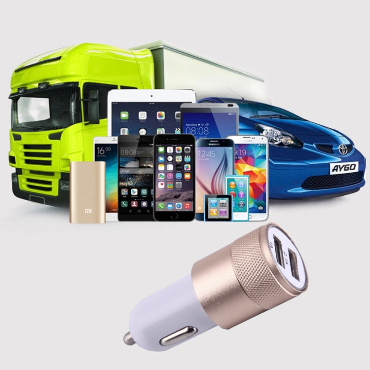 5V 2.1A/1A 2-Ports USB Universal Car Charger, For iPhone, iPad, Samsung, HTC, Sony, LG, Huawei, Lenovo, and other Smartphones or Tablet