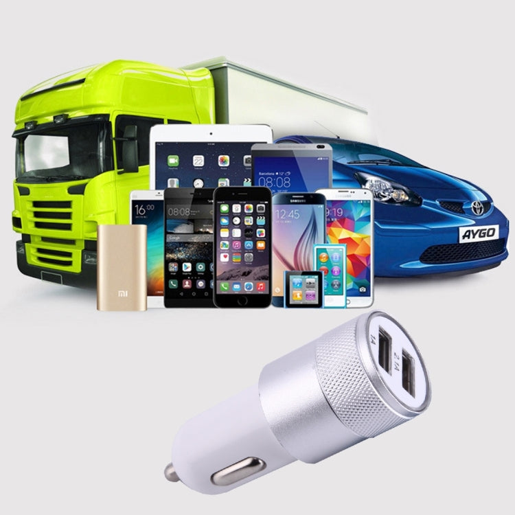 5V 2.1A/1A 2-Ports USB Universal Car Charger, For iPhone, iPad, Samsung, HTC, Sony, LG, Huawei, Lenovo, and other Smartphones or Tablet