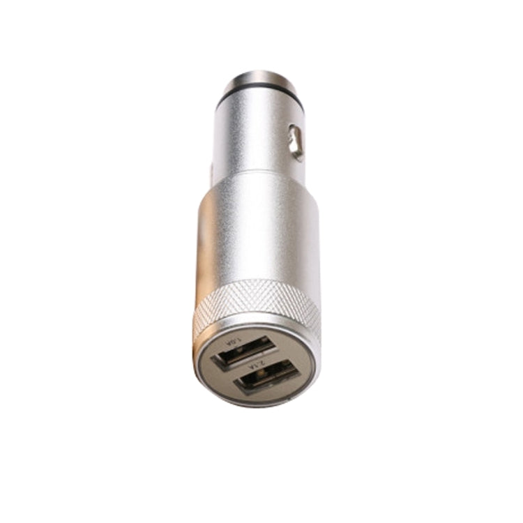 SEZU Argyles Texture Aviation Aluminium 1A + 2.1A Dual USB Car Charger with Air-purifying Function & Safety Hammer