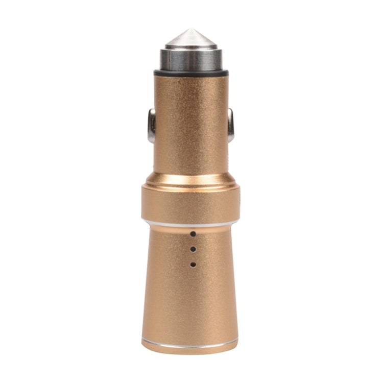 SEZU Tower Series Aviation Aluminium 1A + 2.1A Dual USB Car Charger with Air-purifying Function & Safety Hammer