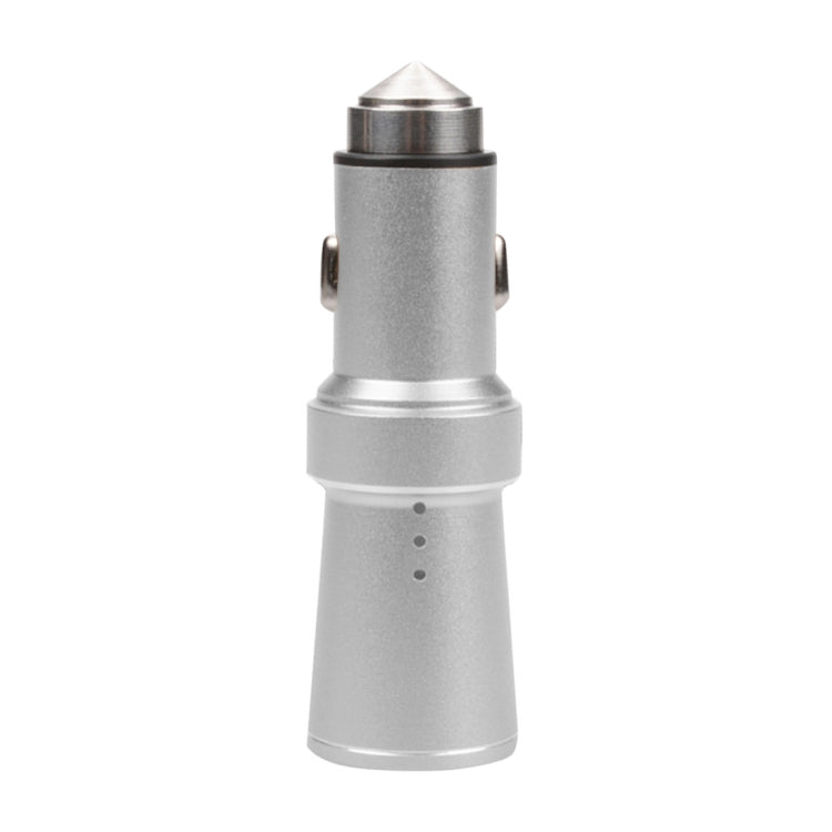 SEZU Tower Series Aviation Aluminium 1A + 2.1A Dual USB Car Charger with Air-purifying Function & Safety Hammer