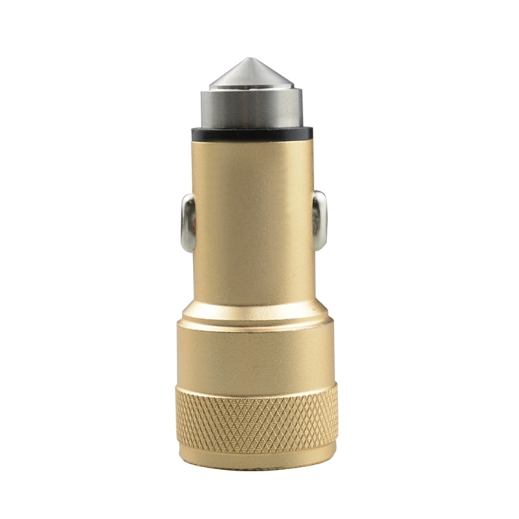 SEZU Argyles Texture Aviation Aluminium 1A + 2.1A Dual USB Car Charger with Safety Hammer