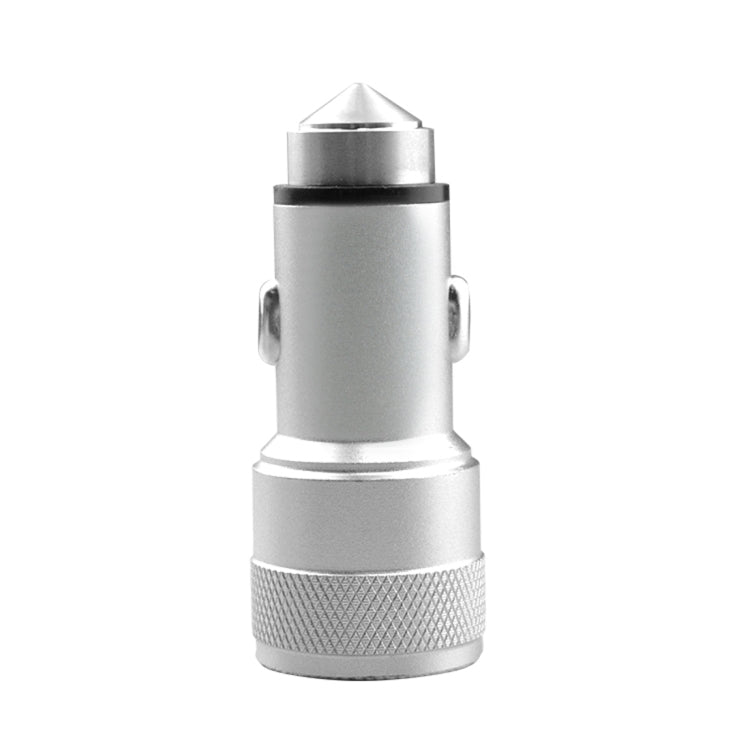 SEZU Argyles Texture Aviation Aluminium 1A + 2.1A Dual USB Car Charger with Safety Hammer