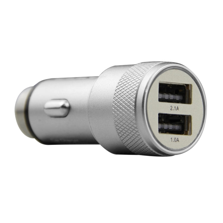SEZU Argyles Texture Aviation Aluminium 1A + 2.1A Dual USB Car Charger with Safety Hammer