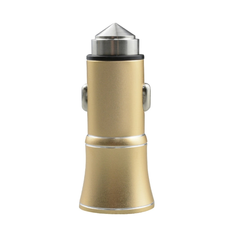 SEZU Tower 1st Generation Aviation Aluminium 1A + 2.1A Dual USB Car Charger with Safety Hammer
