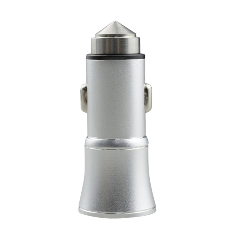 SEZU Tower 1st Generation Aviation Aluminium 1A + 2.1A Dual USB Car Charger with Safety Hammer