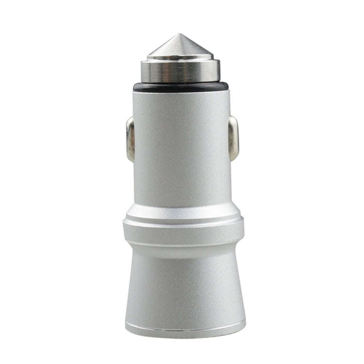 SEZU Tower 2nd Generation Aviation Aluminium 1A + 2.1A Dual USB Car Charger with Safety Hammer