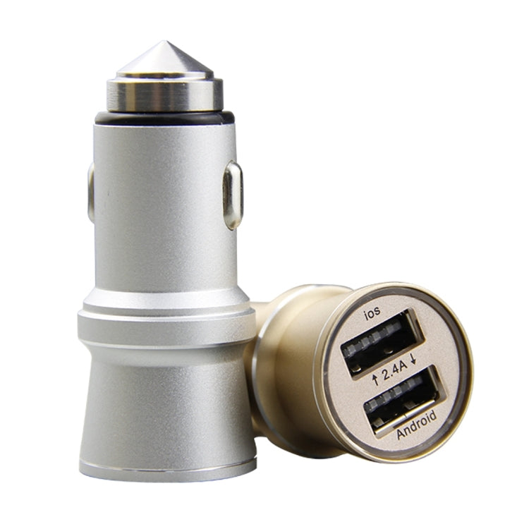 SEZU Tower 2nd Generation Aviation Aluminium 1A + 2.1A Dual USB Car Charger with Safety Hammer
