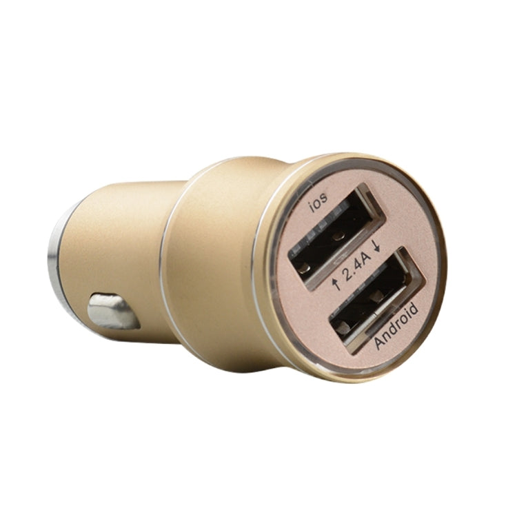 SEZU Tiny Waist Series Aviation Aluminium 1A + 2.1A Dual USB Car Charger with Safety Hammer