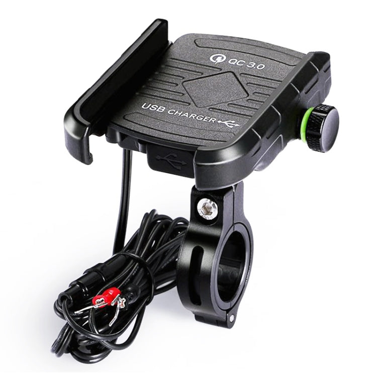 Motorcycles / Bicycle USB Charger QC 3.0 Fast Charging Phone Bracket, Suitable for 6-9cm Device