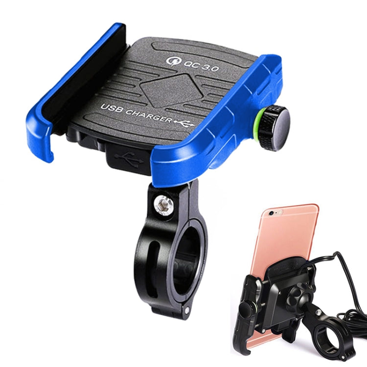Motorcycles / Bicycle USB Charger QC 3.0 Fast Charging Phone Bracket, Suitable for 6-9cm Device