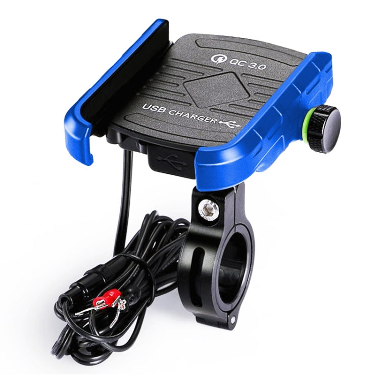 Motorcycles / Bicycle USB Charger QC 3.0 Fast Charging Phone Bracket, Suitable for 6-9cm Device