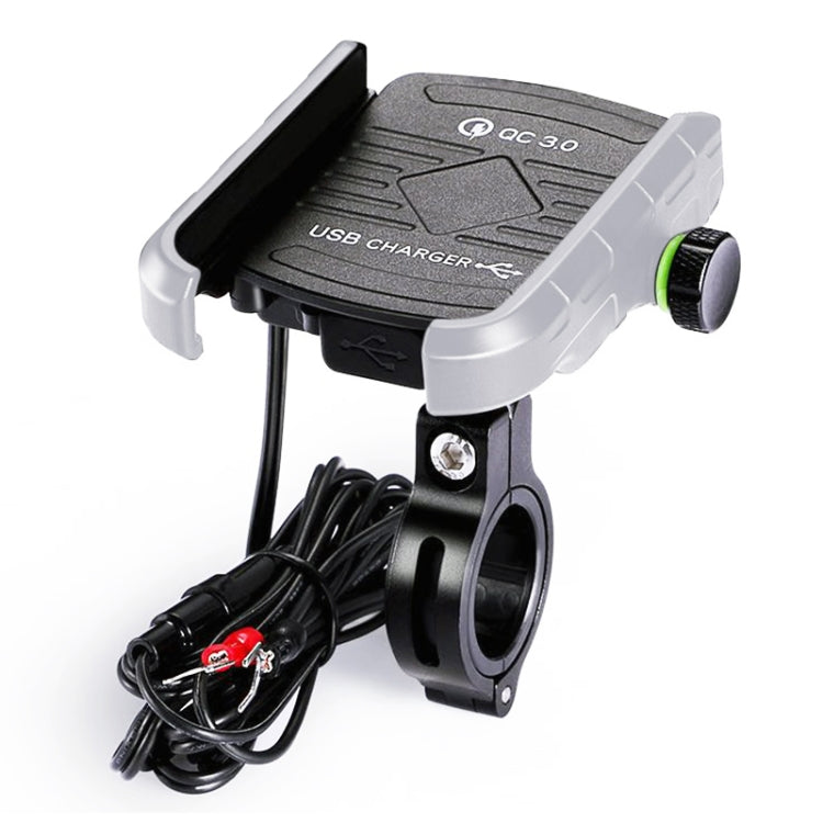 Motorcycles / Bicycle USB Charger QC 3.0 Fast Charging Phone Bracket, Suitable for 6-9cm Device