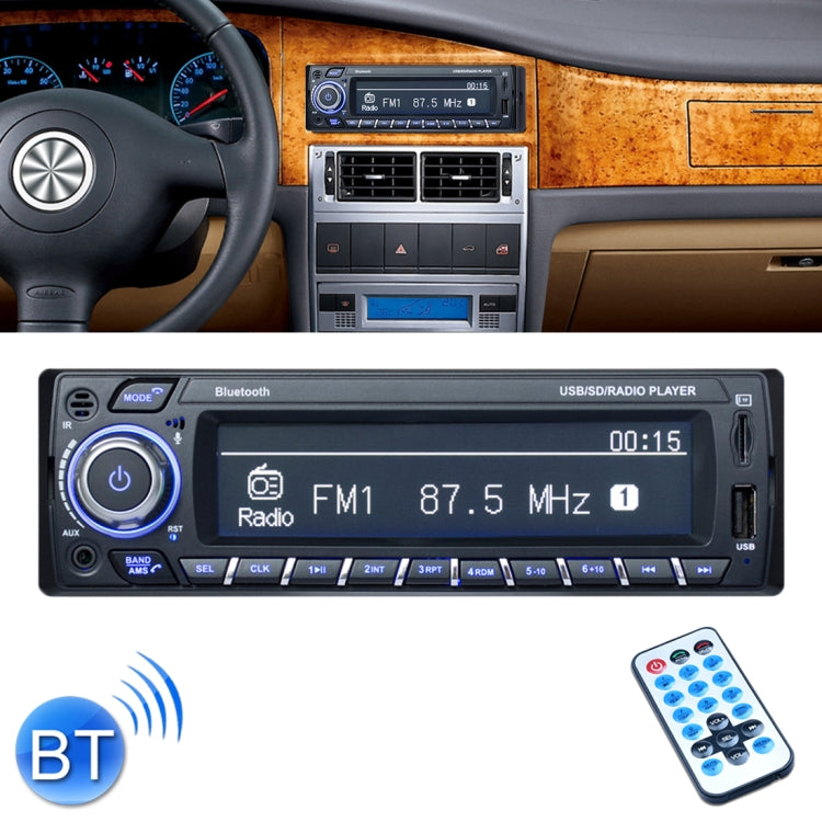 3101 Car Single Din Stereo Radio MP3 Audio Player with Remote Control, Support Bluetooth Hand-free Calling / FM / USB / SD Slot