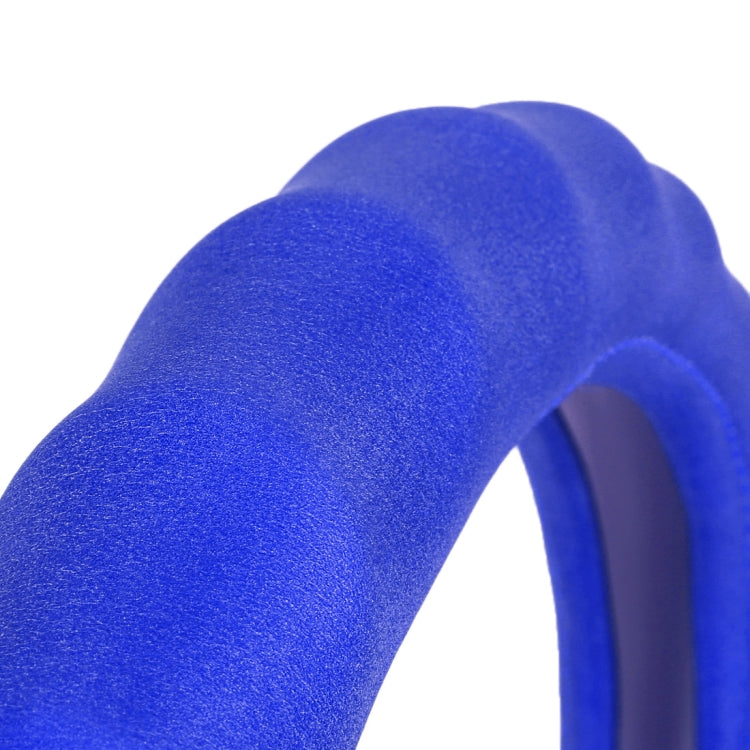 Universal Car Wave Matte Leather + Cotton Steering Wheel Cover, Diameter: 38cm