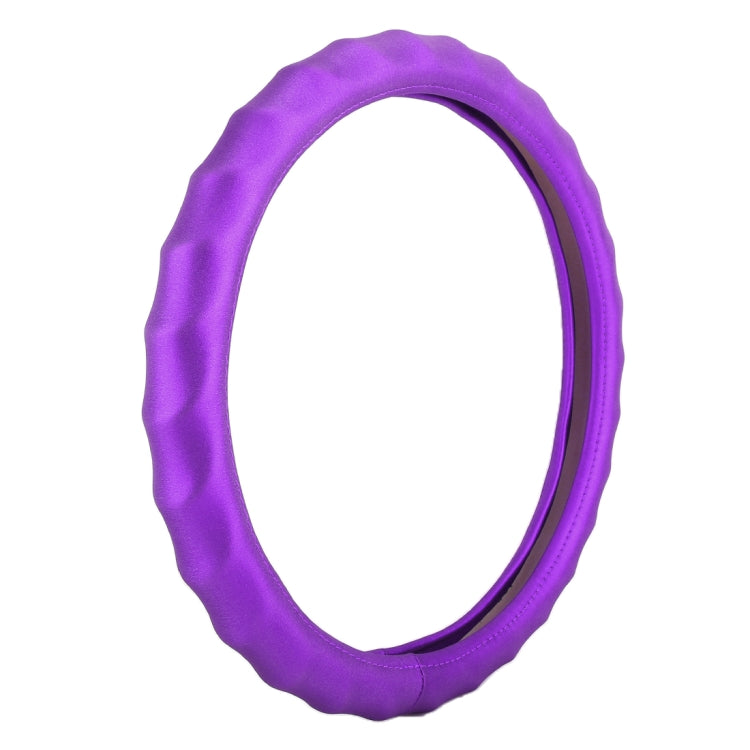 Universal Car Wave Matte Leather + Cotton Steering Wheel Cover, Diameter: 38cm