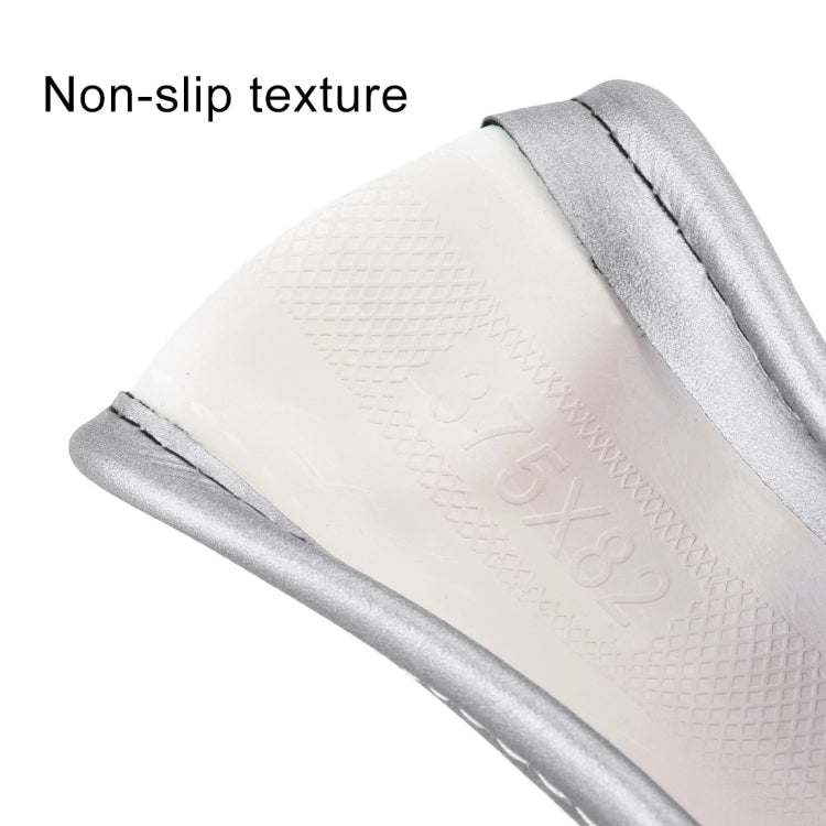 Universal Car Wave Matte Leather + Cotton Steering Wheel Cover, Diameter: 38cm