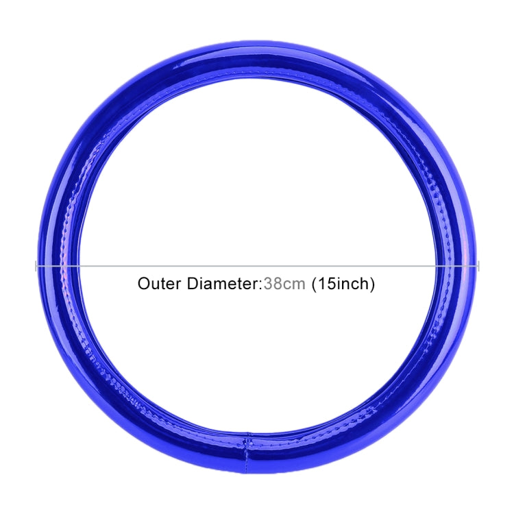 Universal Car Plating Matte Leather + Cotton Steering Wheel Cover, Diameter: 38cm