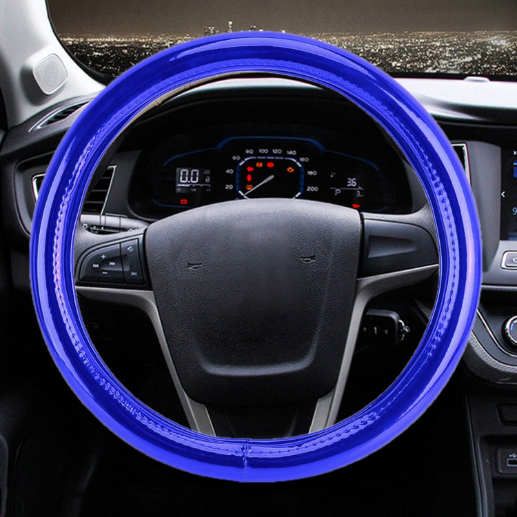 Universal Car Plating Matte Leather + Cotton Steering Wheel Cover, Diameter: 38cm