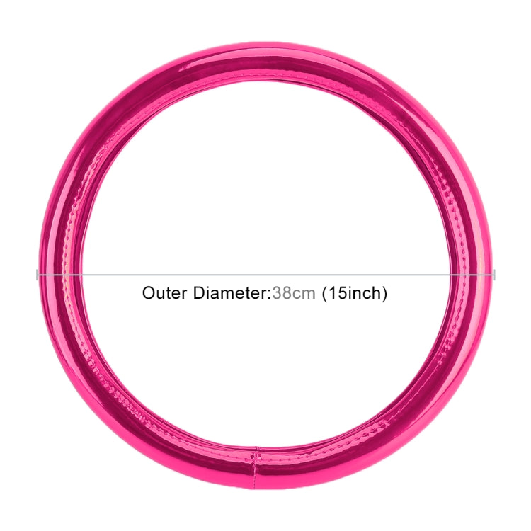 Universal Car Plating Matte Leather + Cotton Steering Wheel Cover, Diameter: 38cm