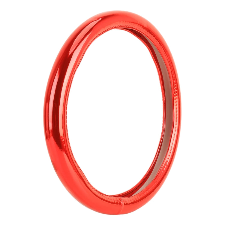 Universal Car Plating Matte Leather + Cotton Steering Wheel Cover, Diameter: 38cm