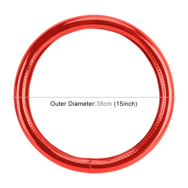 Universal Car Plating Matte Leather + Cotton Steering Wheel Cover, Diameter: 38cm
