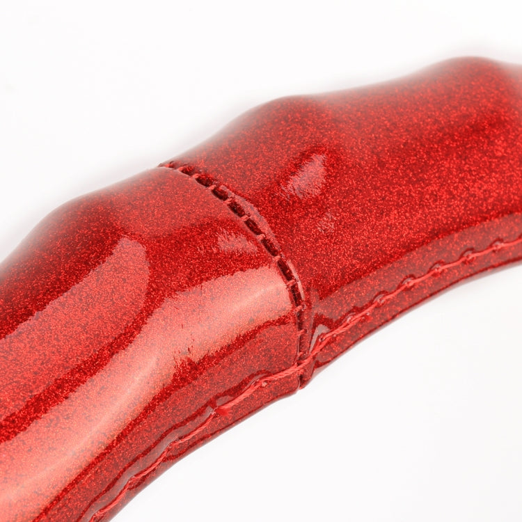 Universal Car Wave Texture Plating Leather Steering Wheel Cover, Diameter: 38cm